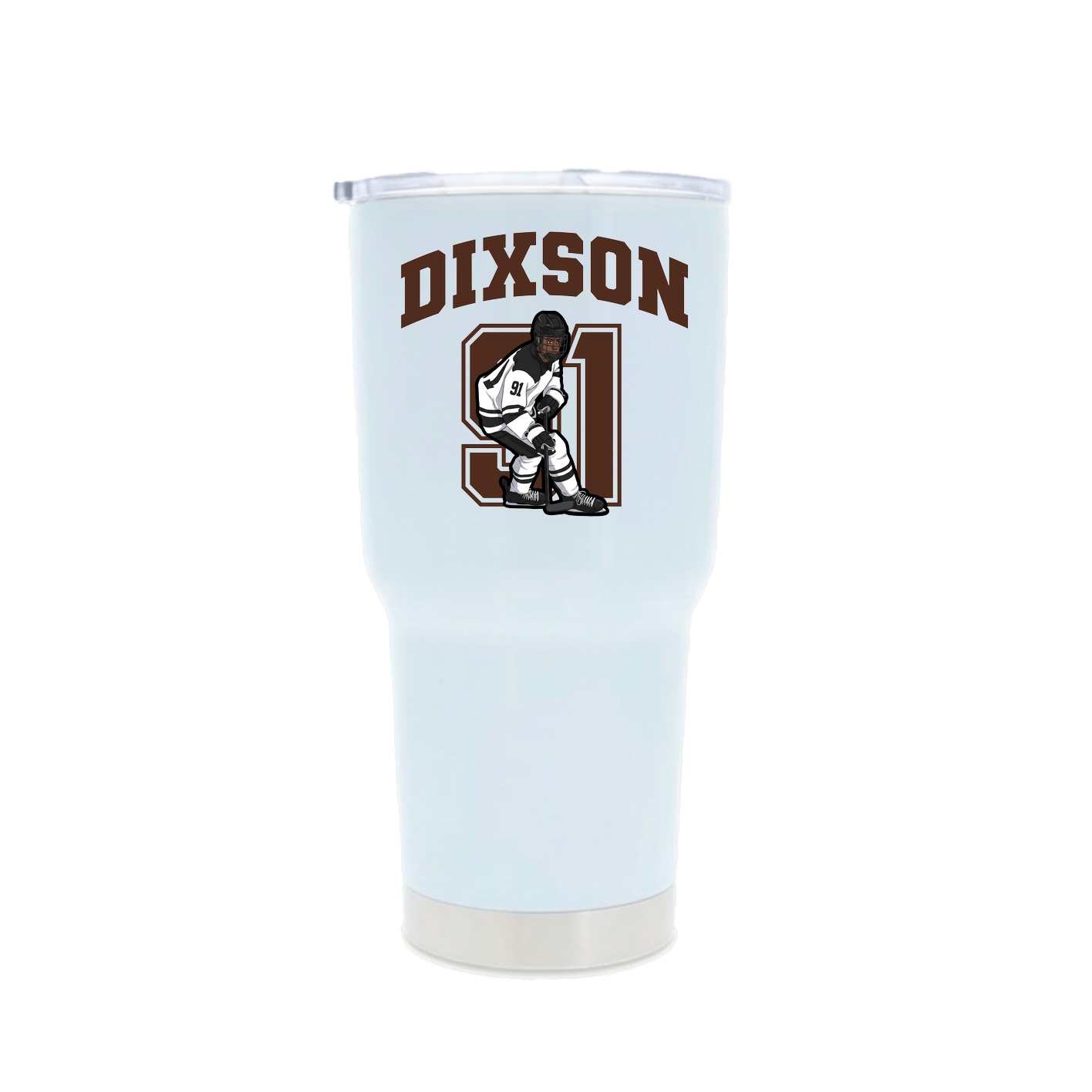 30oz Stainless Steel Tumbler — Number in White