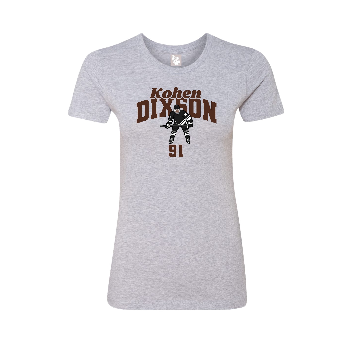 Fitted Women's Tee — Signature Arch in Grey