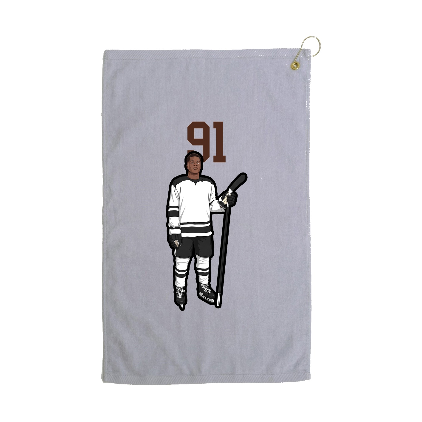 Golf Towel — Number Top in Grey