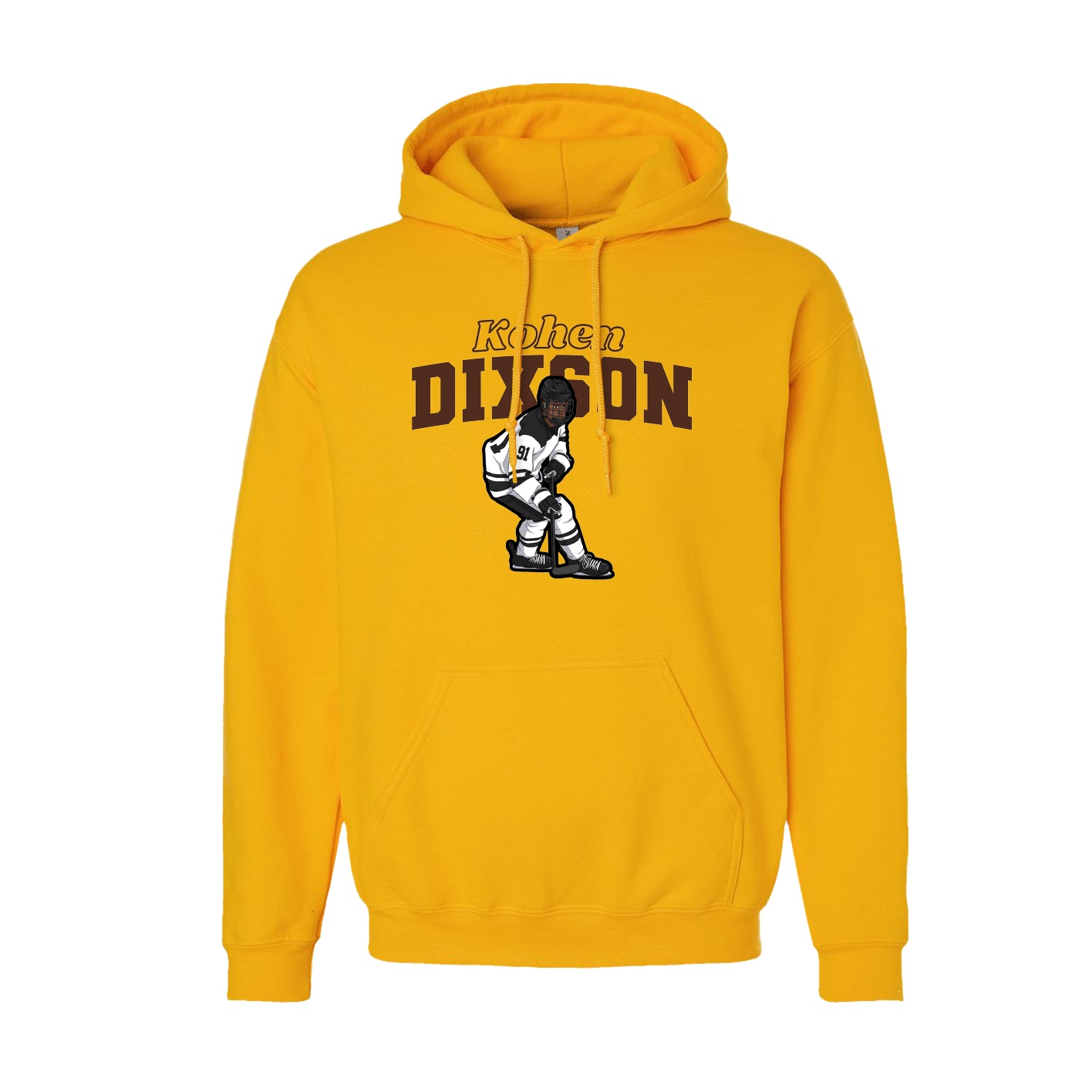 Hoodie — Name Arch in Gold