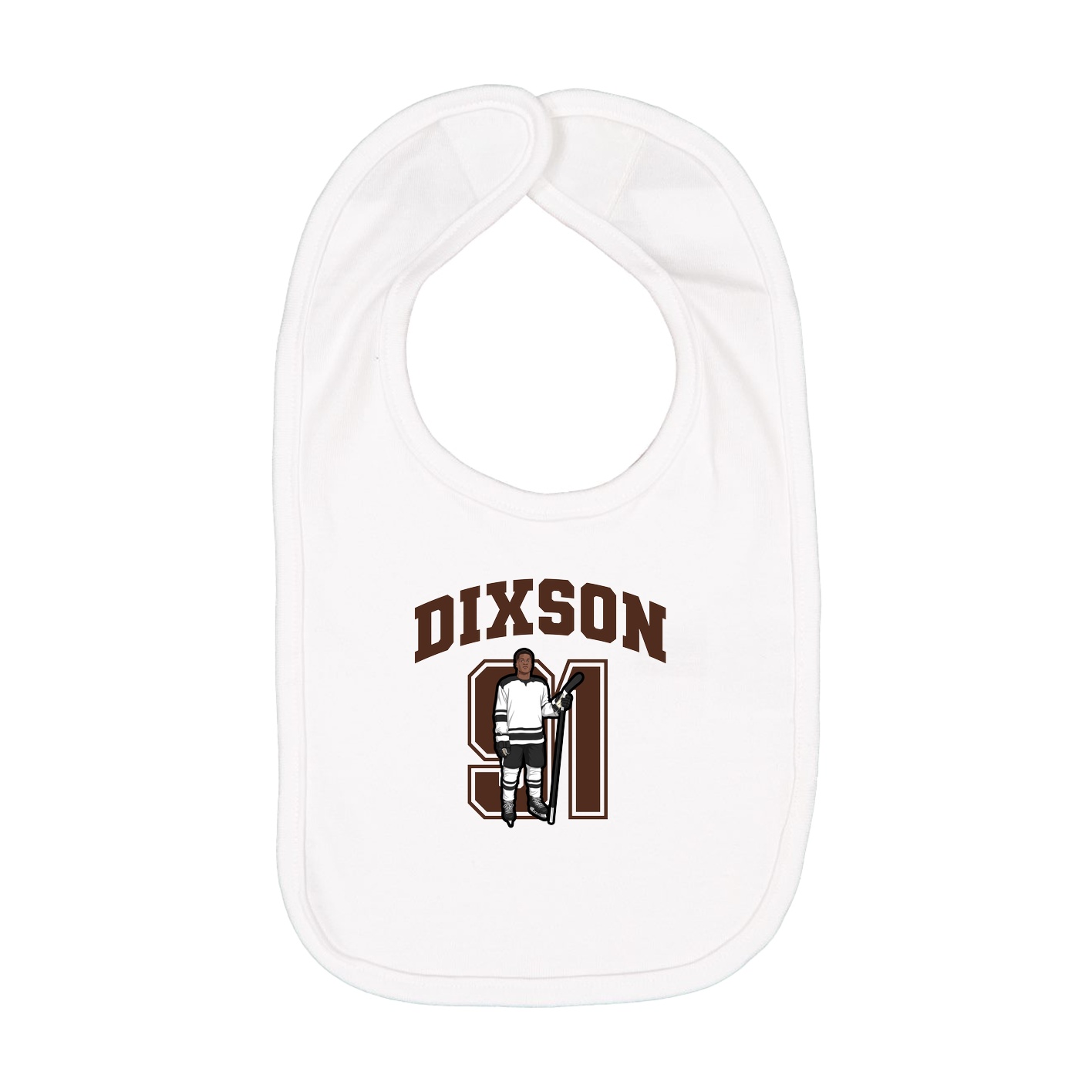 Infant Bib — Number in White