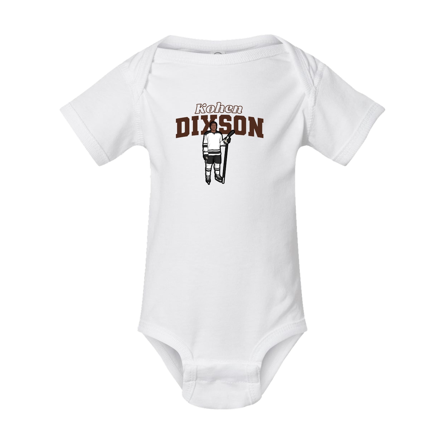 Baby Onesie — Name Arch in White