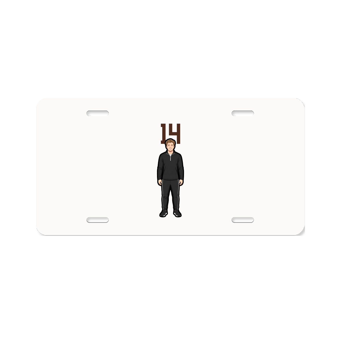 License Plate — Number Top in Classic