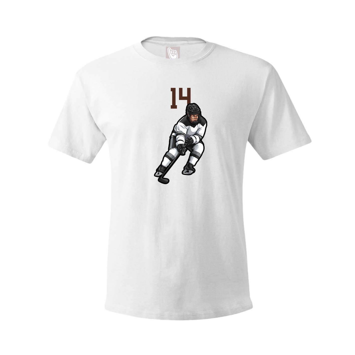 Youth Tee — Number Top in White