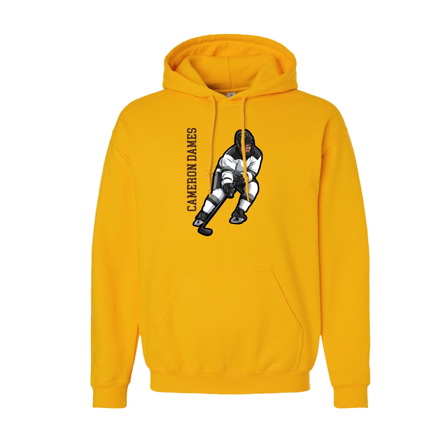 Hoodie — Name Vertical in Gold