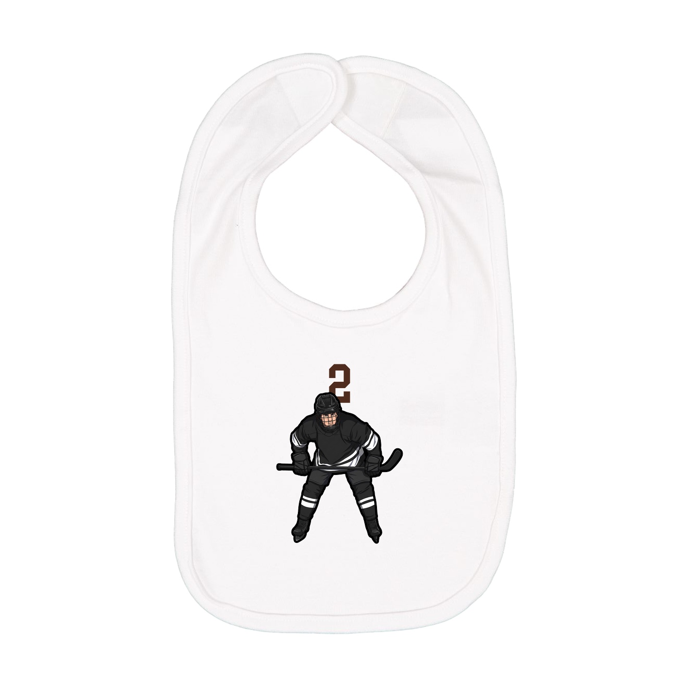 Infant Bib — Number Top in White