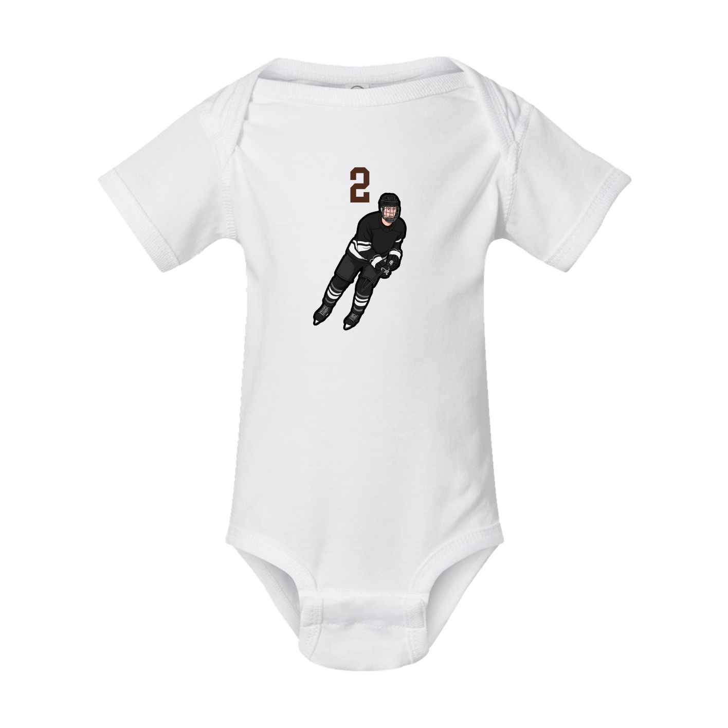 Baby Onesie — Number Top in White