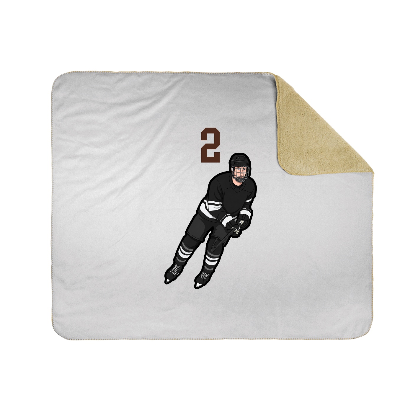 Throw Blanket — Number Top in White