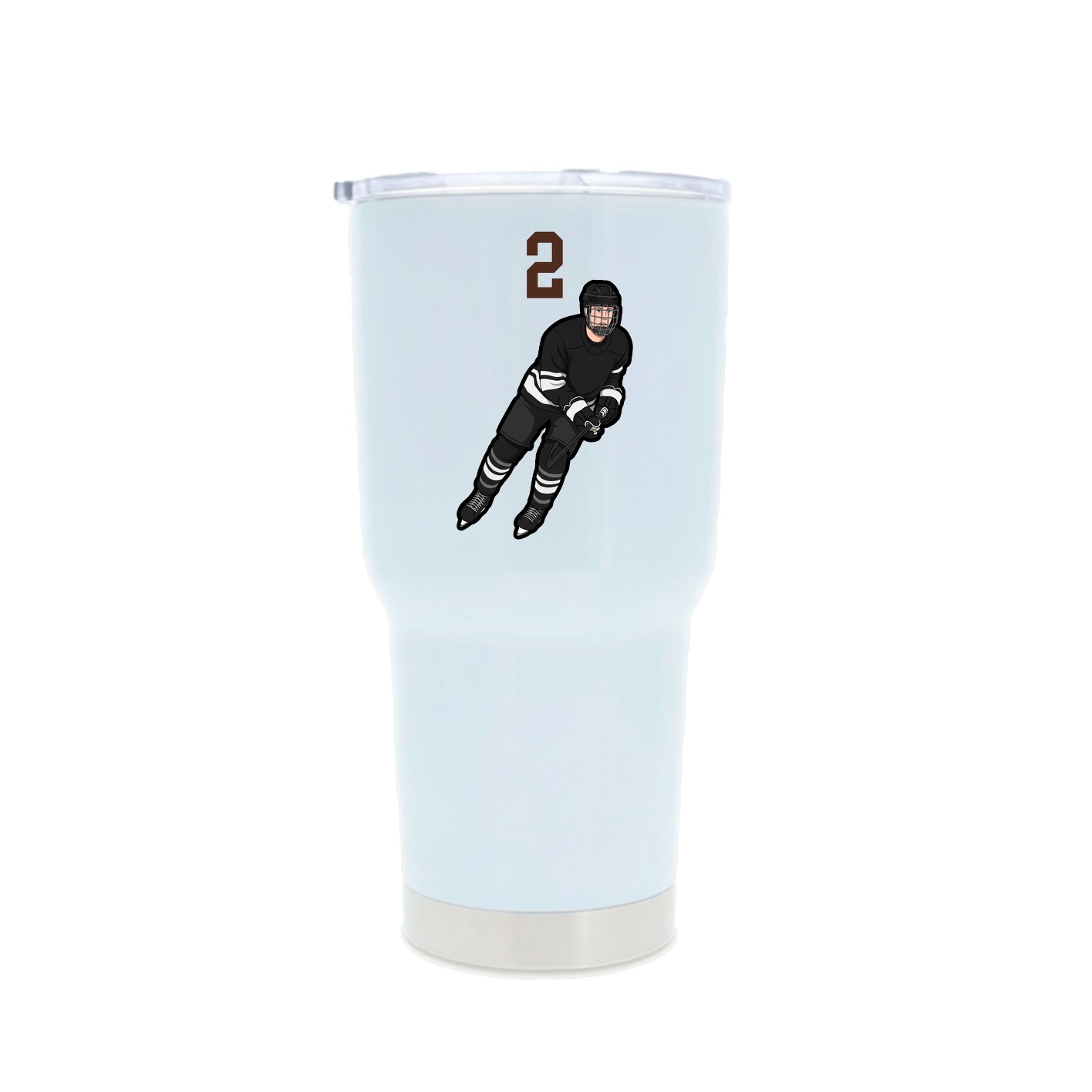 30oz Stainless Steel Tumbler — Number Top in White