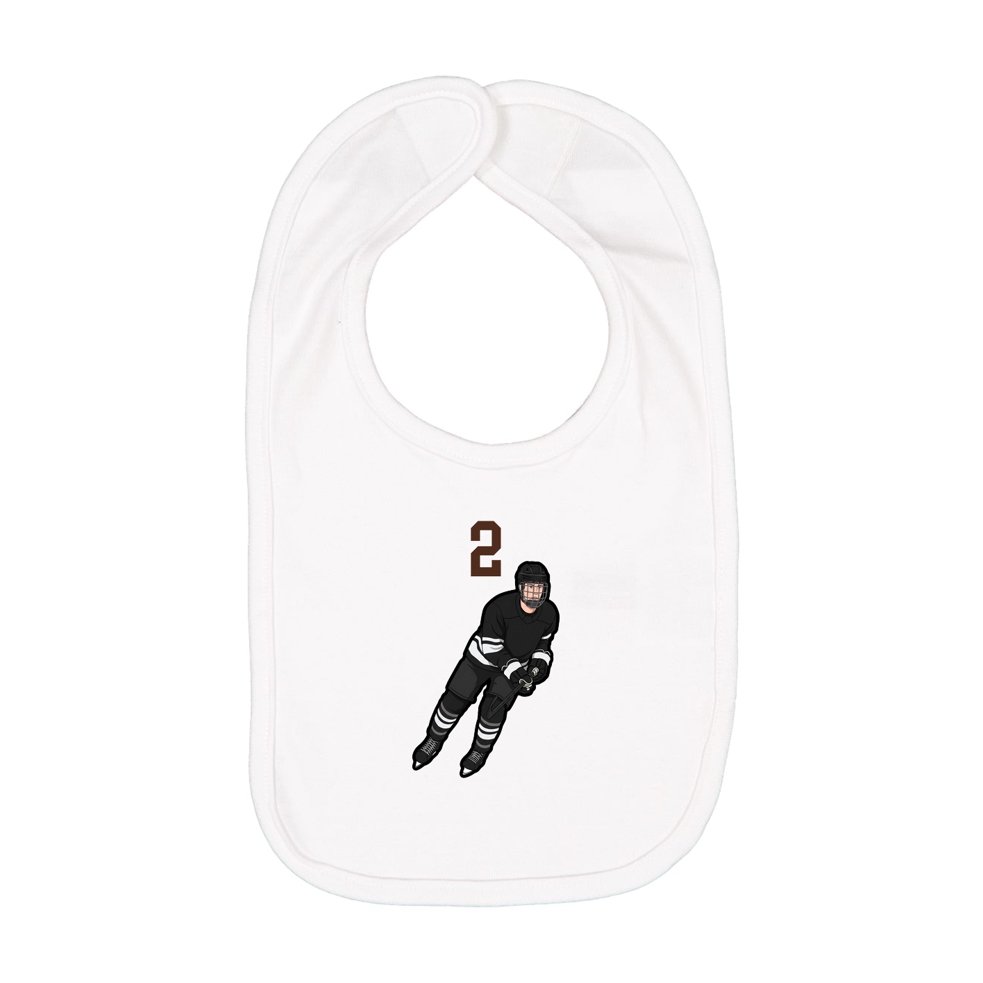 Infant Bib — Number Top in White