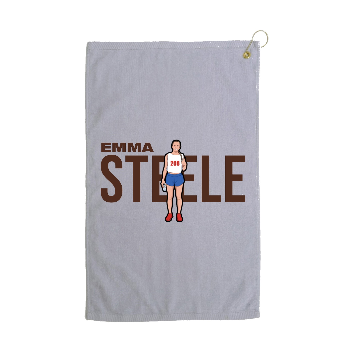 Golf Towel — Player Name in Grey