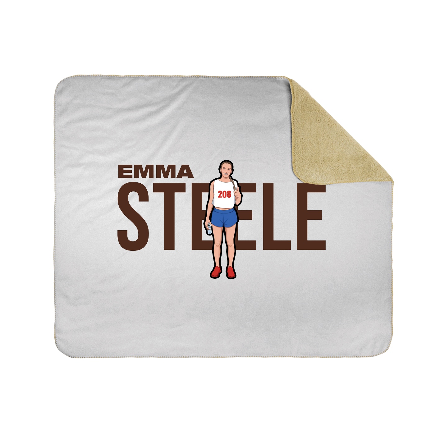 Throw Blanket — Player Name in White