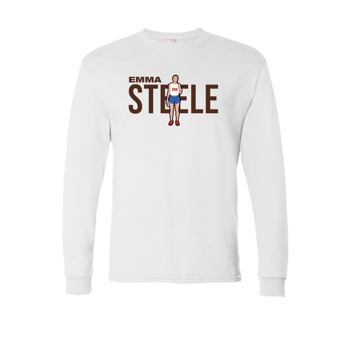 Long Sleeve Tee — Player Name in White