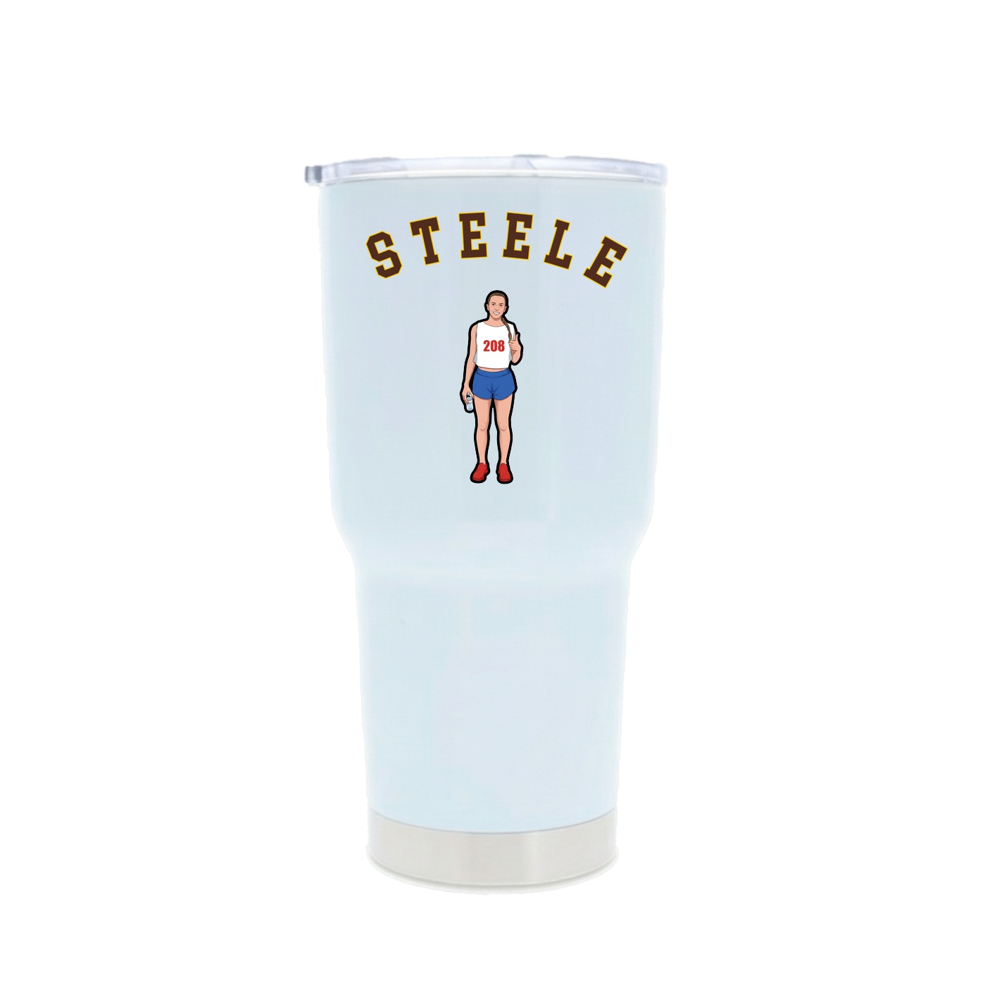 30oz Stainless Steel Tumbler — Shirsey Arch in White