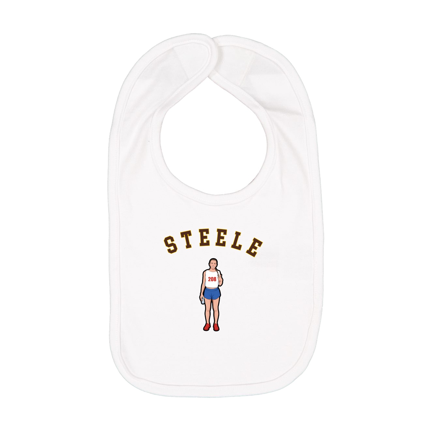 Infant Bib — Shirsey Arch in White
