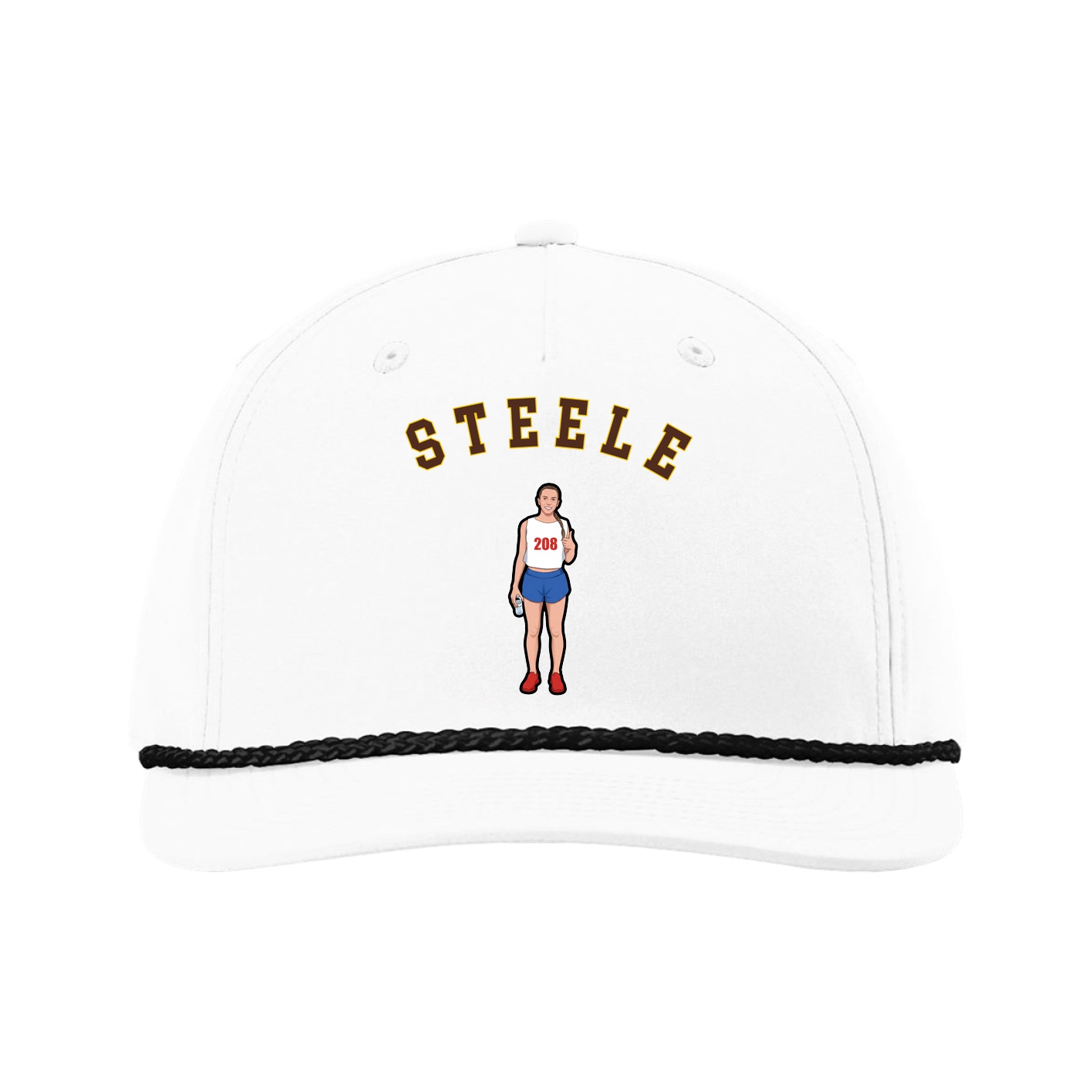 Five-Panel Classic Rope Cap — Shirsey Arch in White