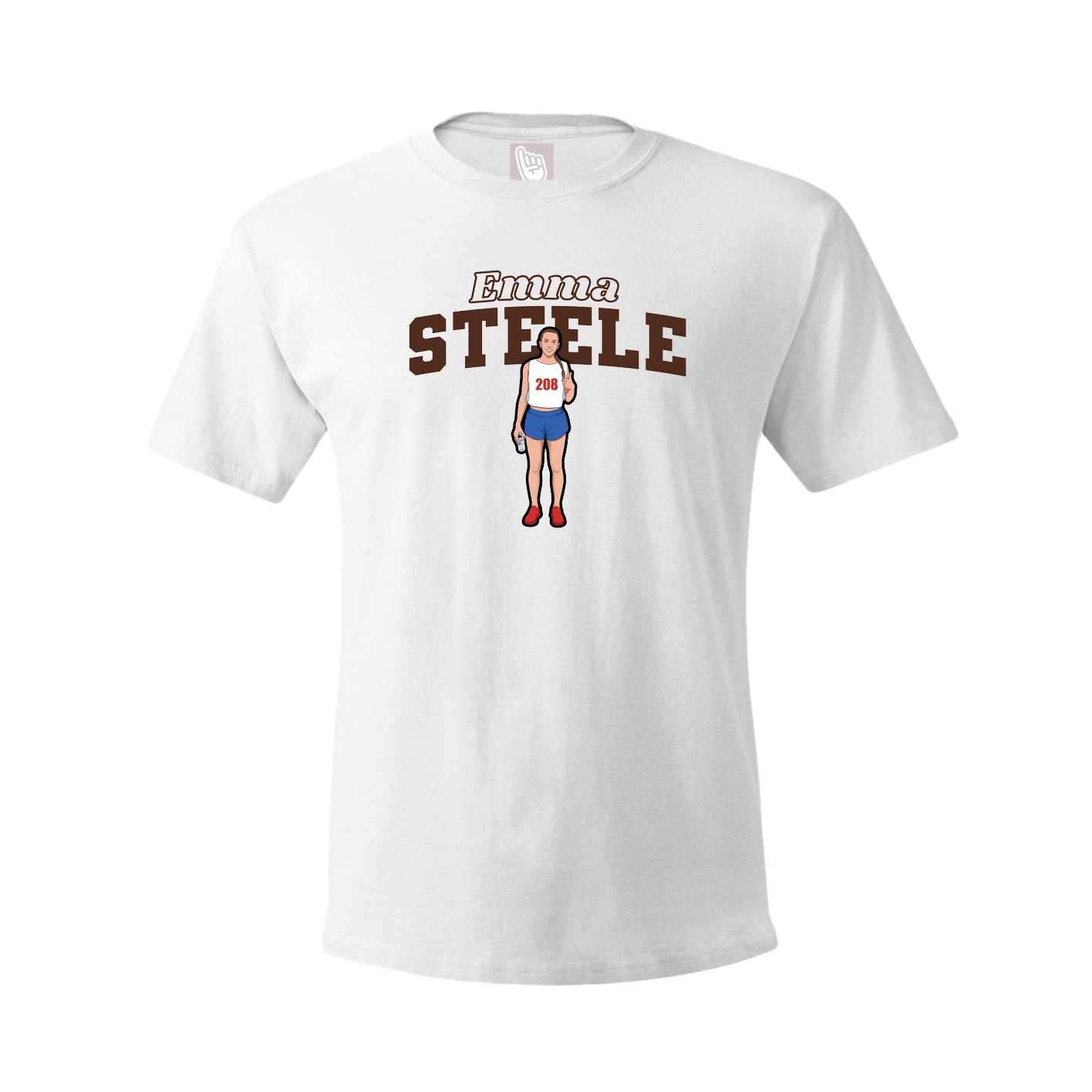 Youth Tee — Name Arch in White