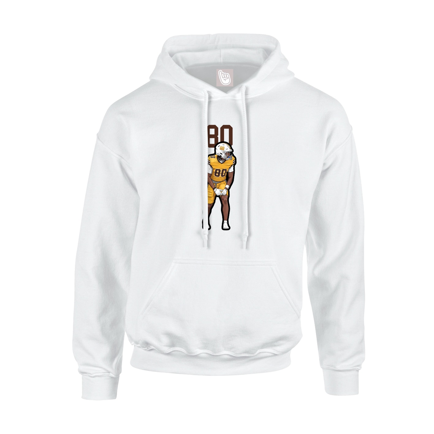 Hoodie — Number Top in White