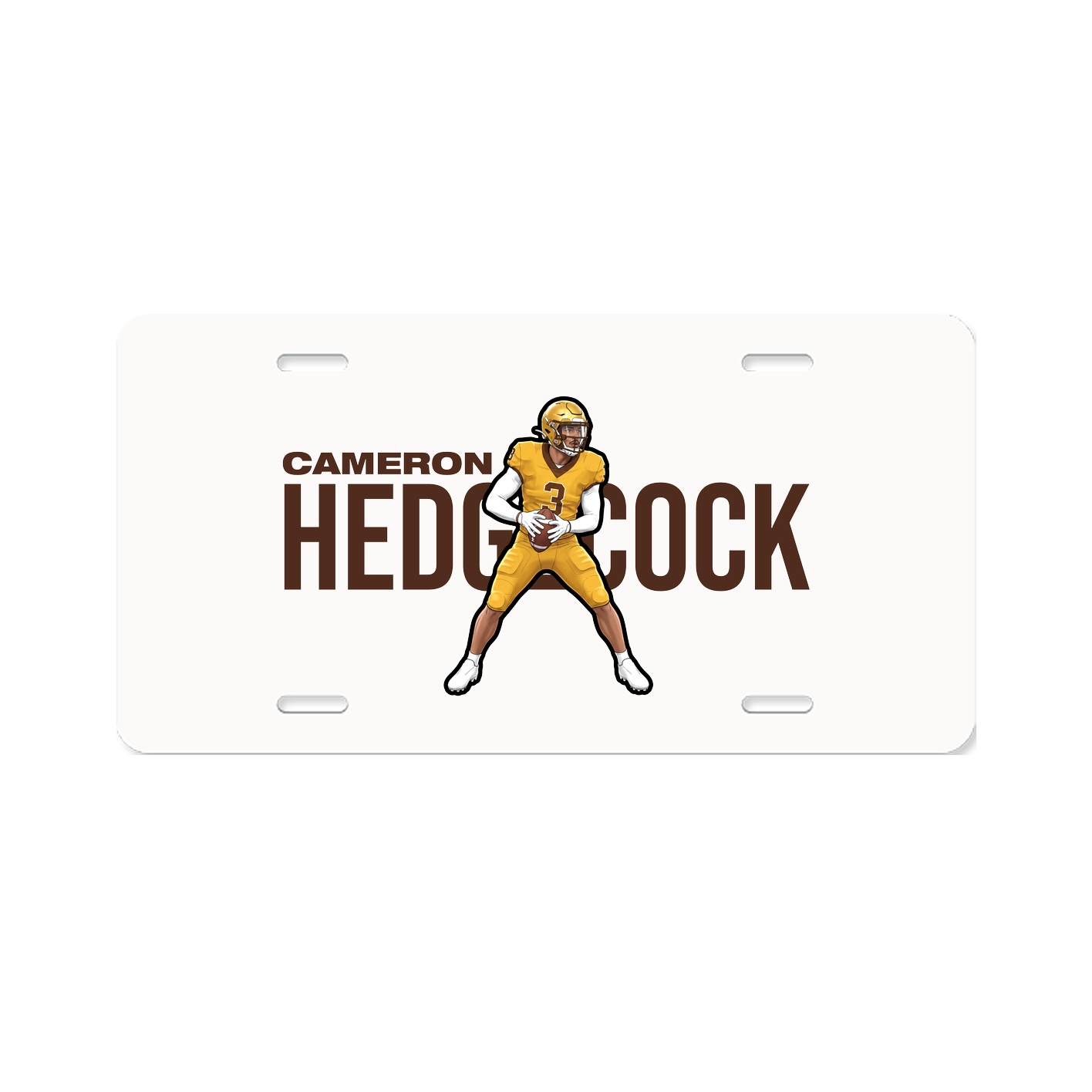 License Plate — Player Name in Classic