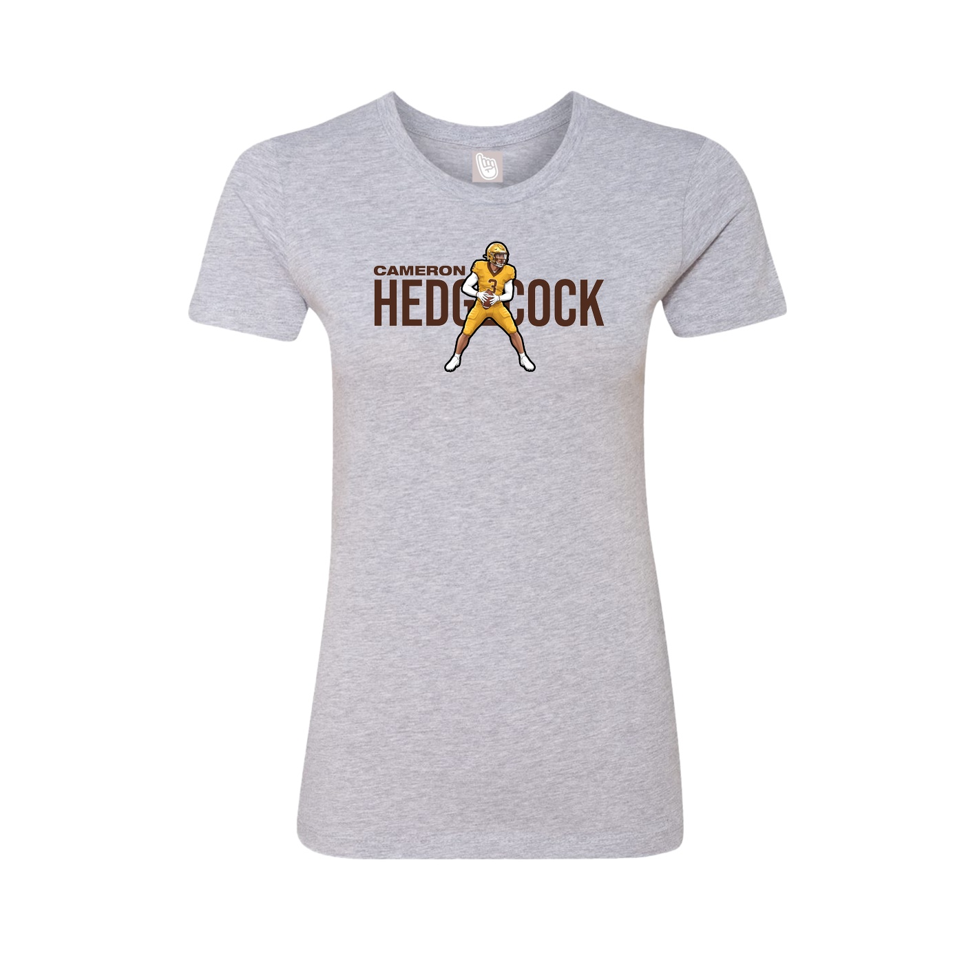 Fitted Women's Tee — Player Name in Grey