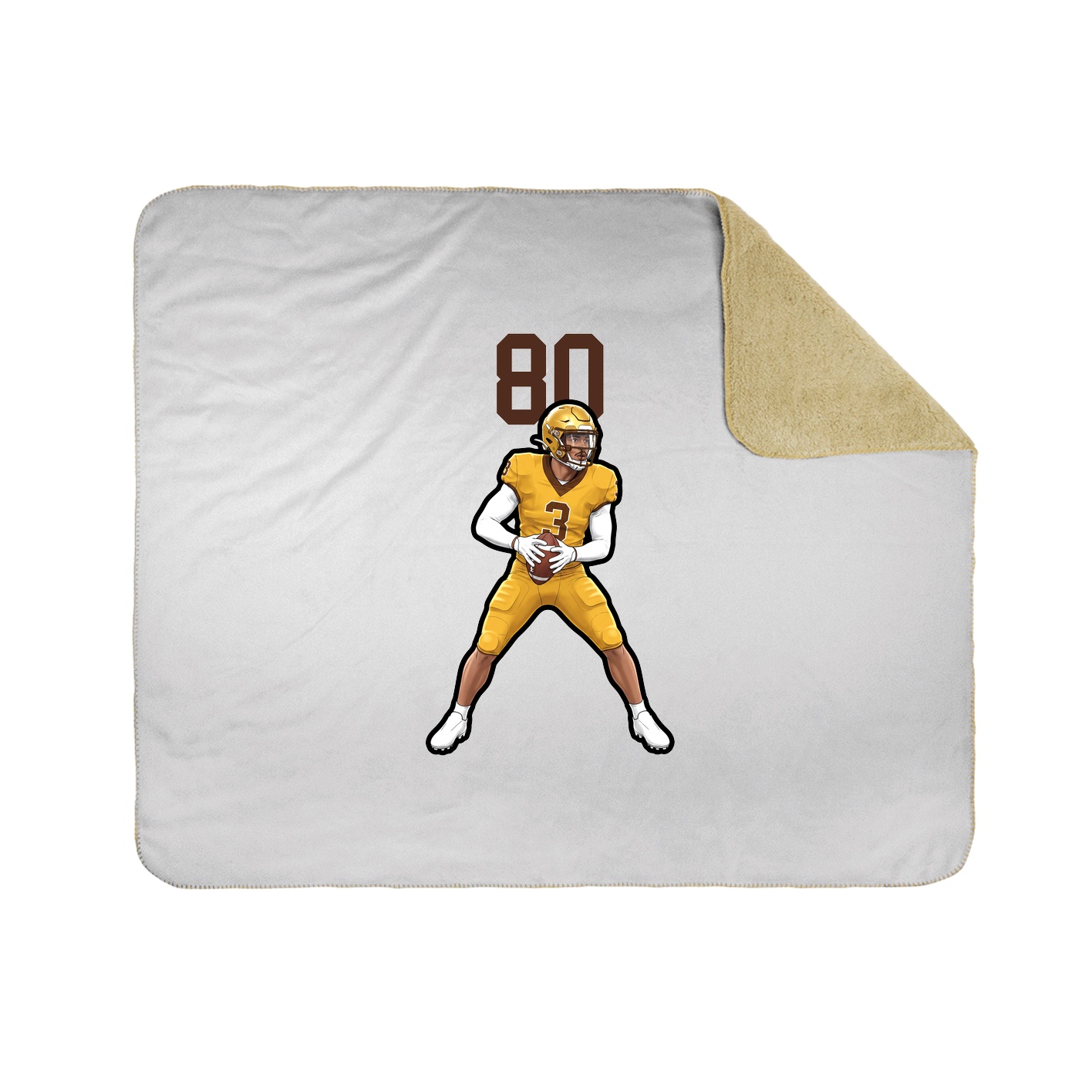 Throw Blanket — Number Top in White