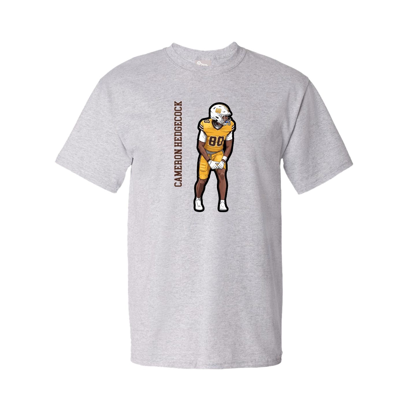Tee — Name Vertical in Grey
