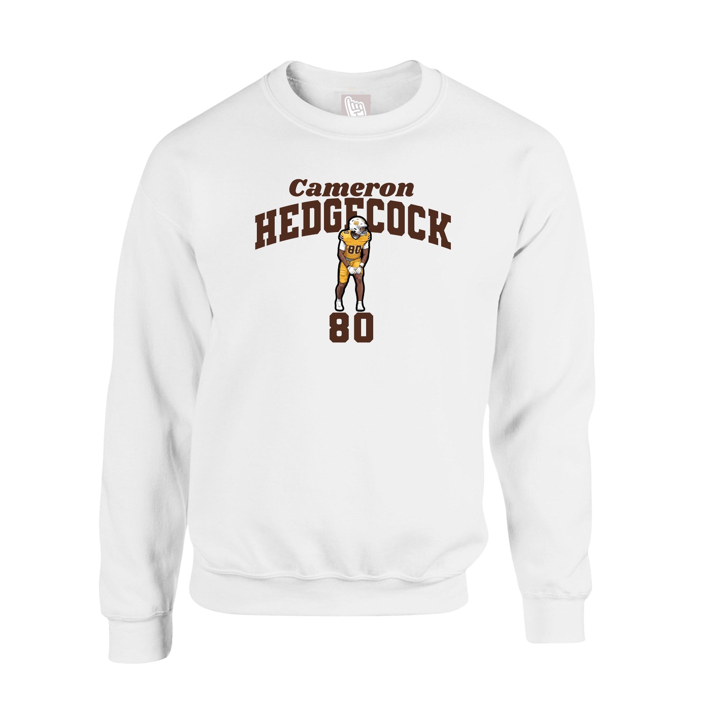 Fleece Crew — Signature Arch in White