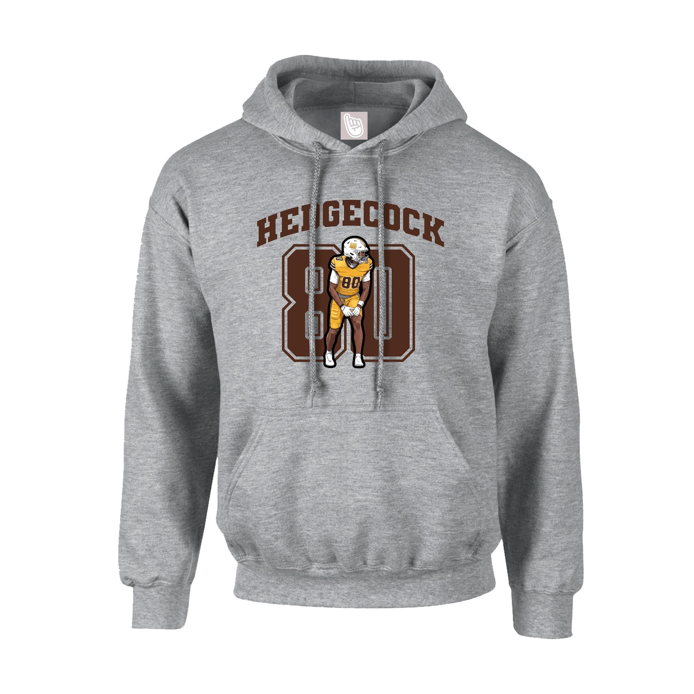 Youth Hoodie — Number in Grey