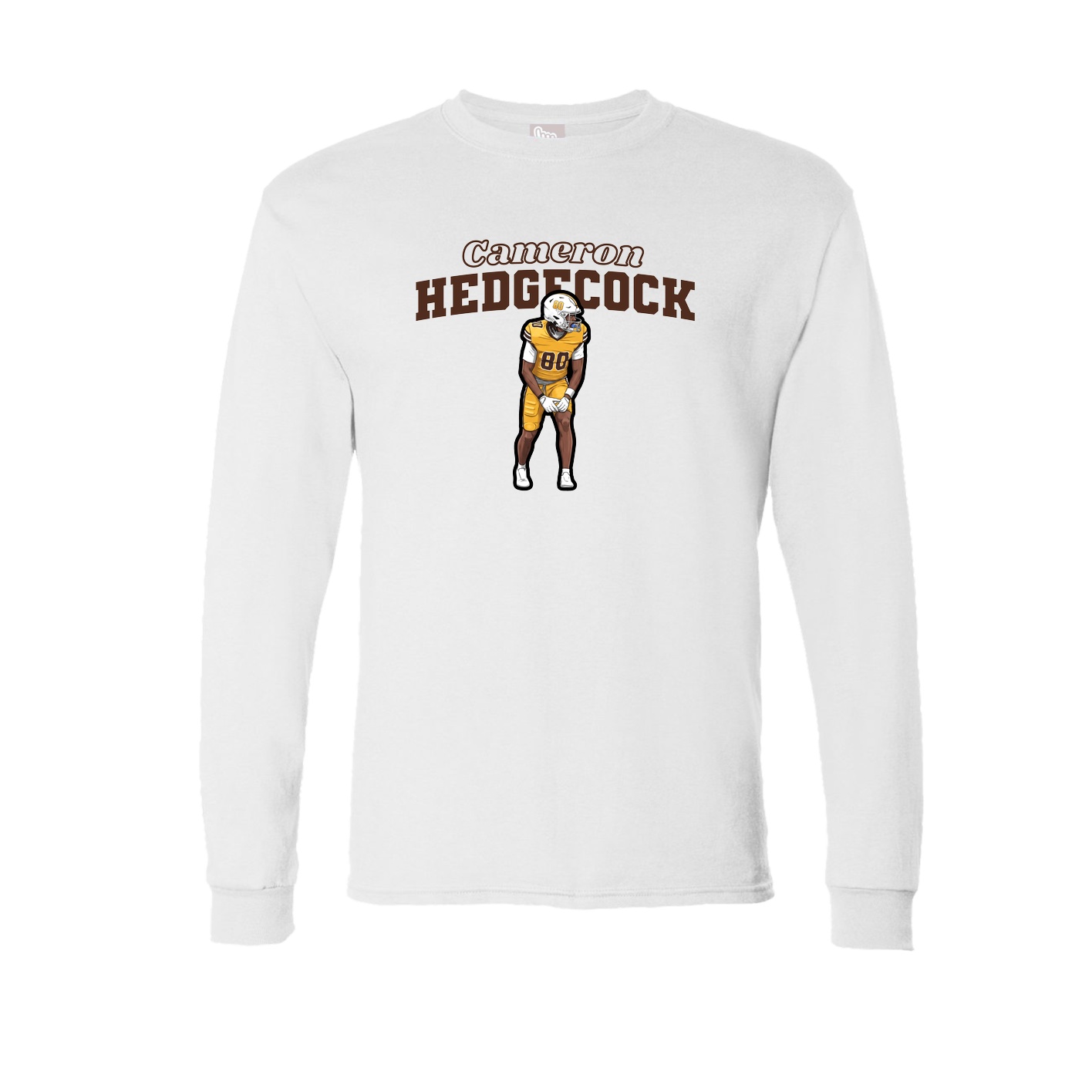 Long Sleeve Tee — Name Arch in White