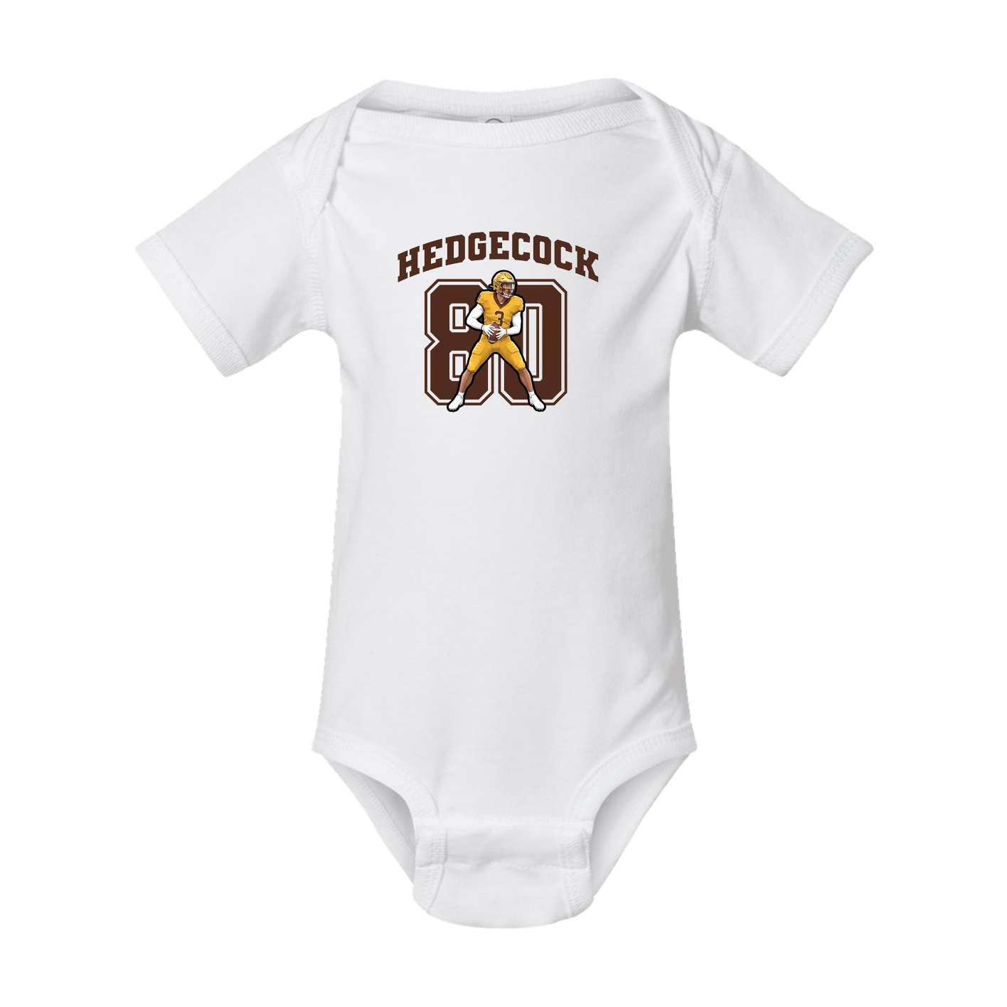 Baby Onesie — Number in White