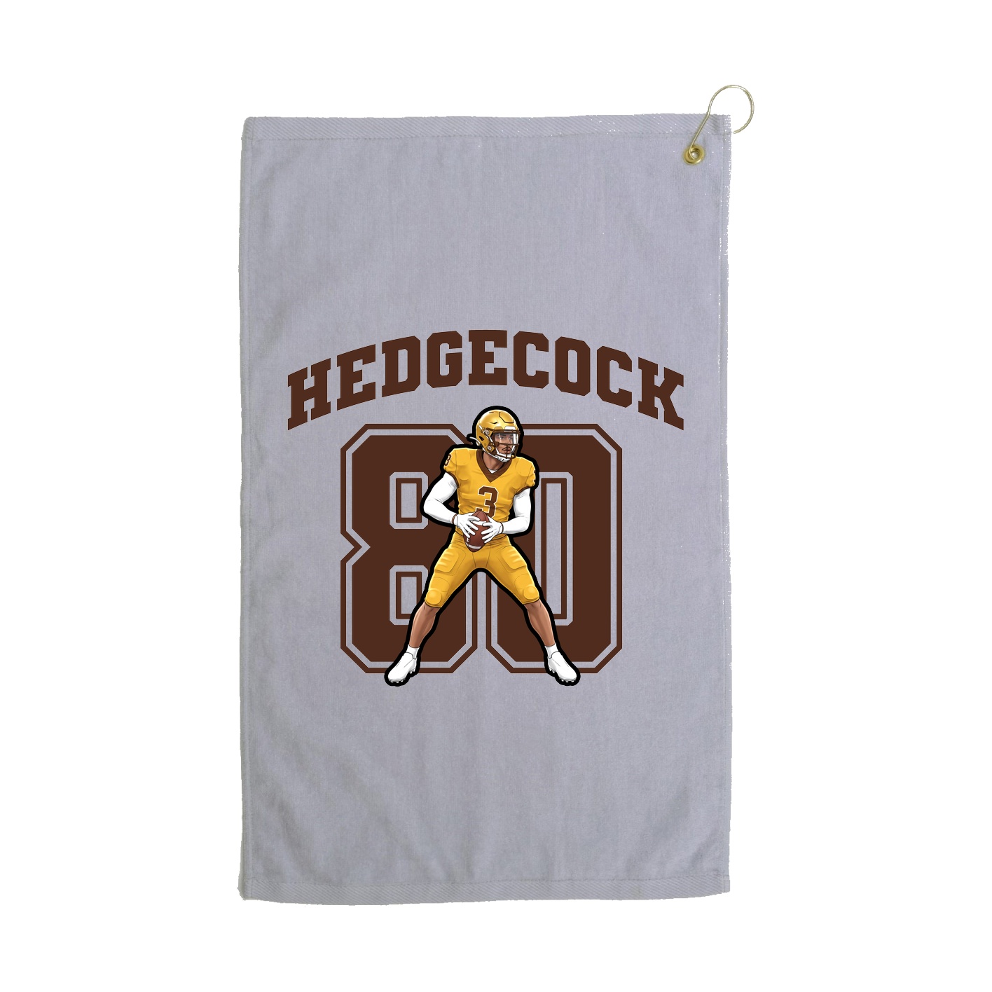 Golf Towel — Number in Grey