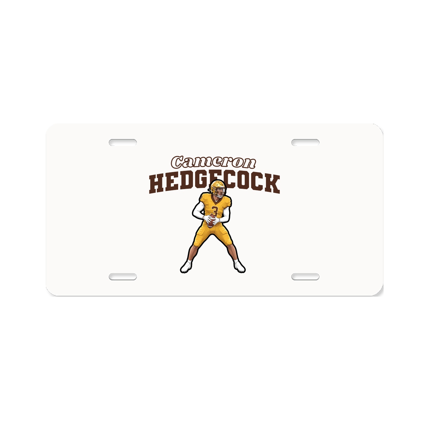 License Plate — Name Arch in Classic