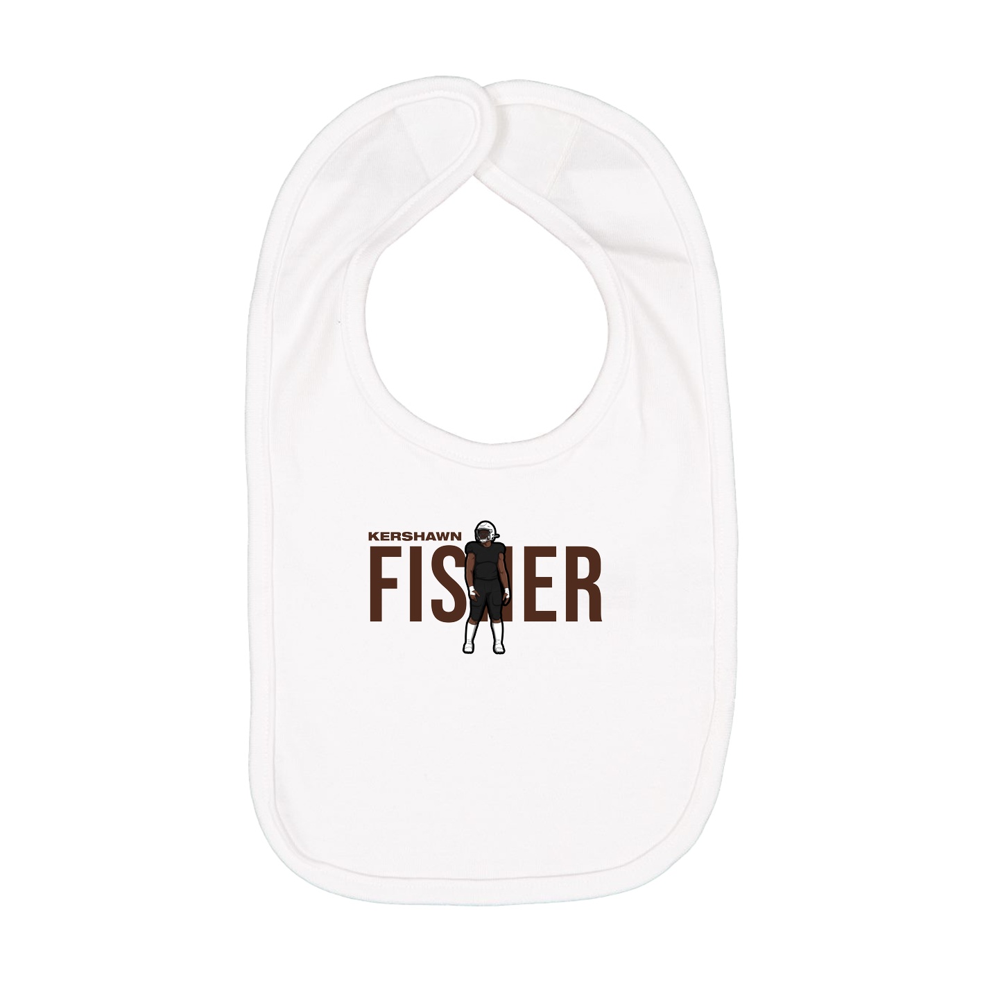 Infant Bib — Player Name in White