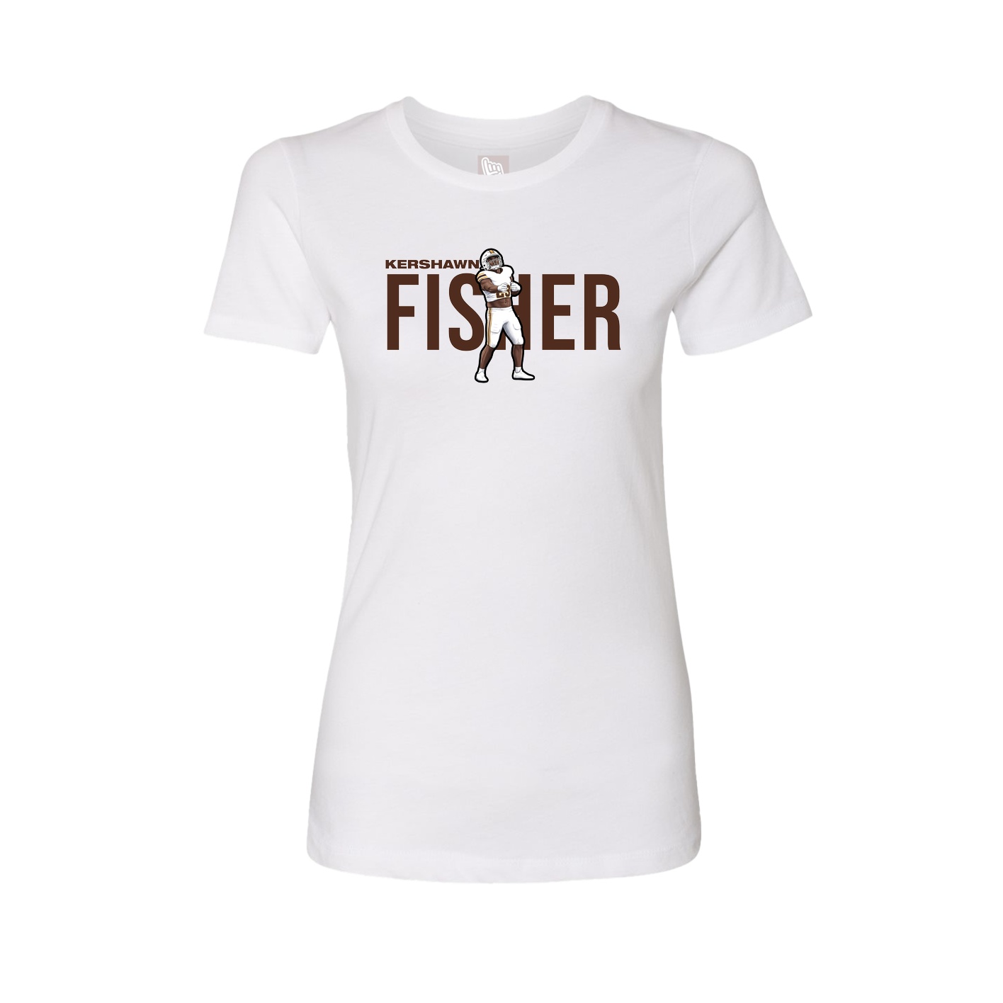 Fitted Women's Tee — Player Name in White