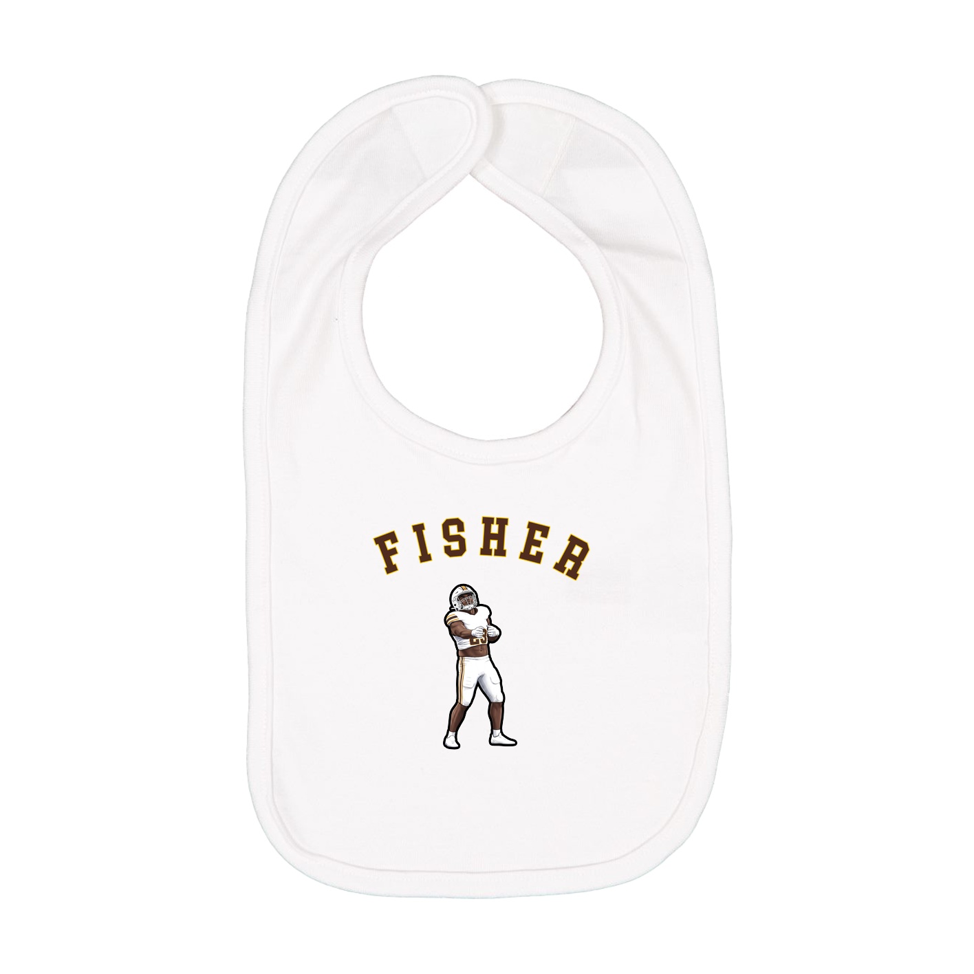 Infant Bib — Shirsey Arch in White