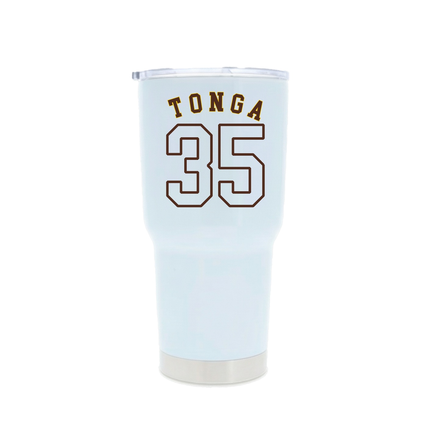30oz Stainless Steel Tumbler — Shirsey Arch in White