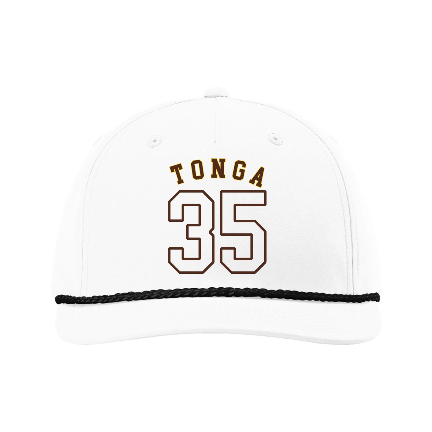Five-Panel Classic Rope Cap — Shirsey Arch in White