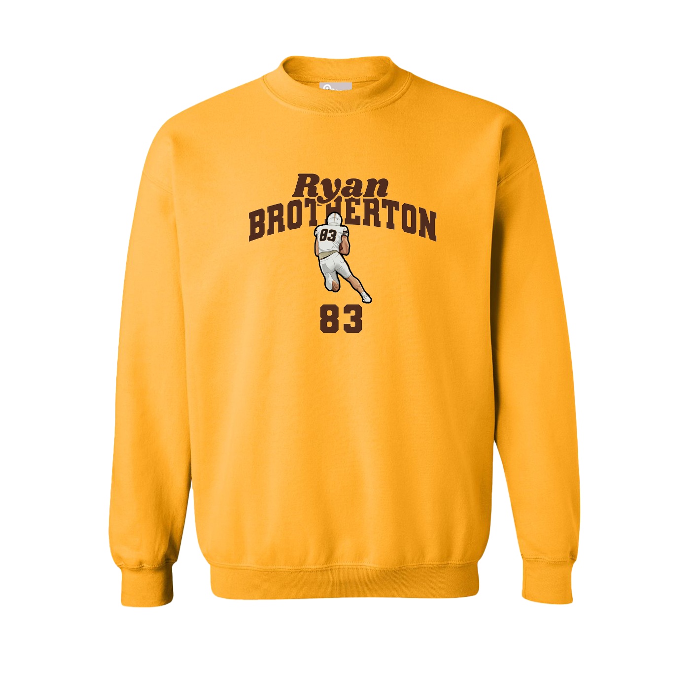 Fleece Crew — Signature Arch in Gold