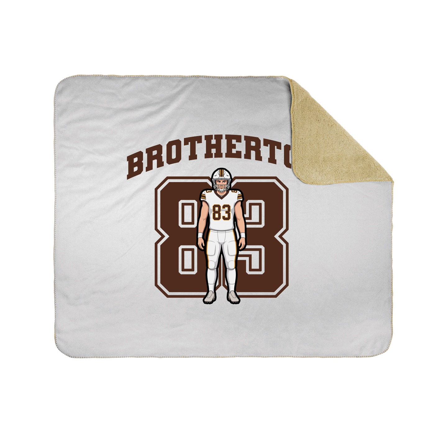 Throw Blanket — Number in White