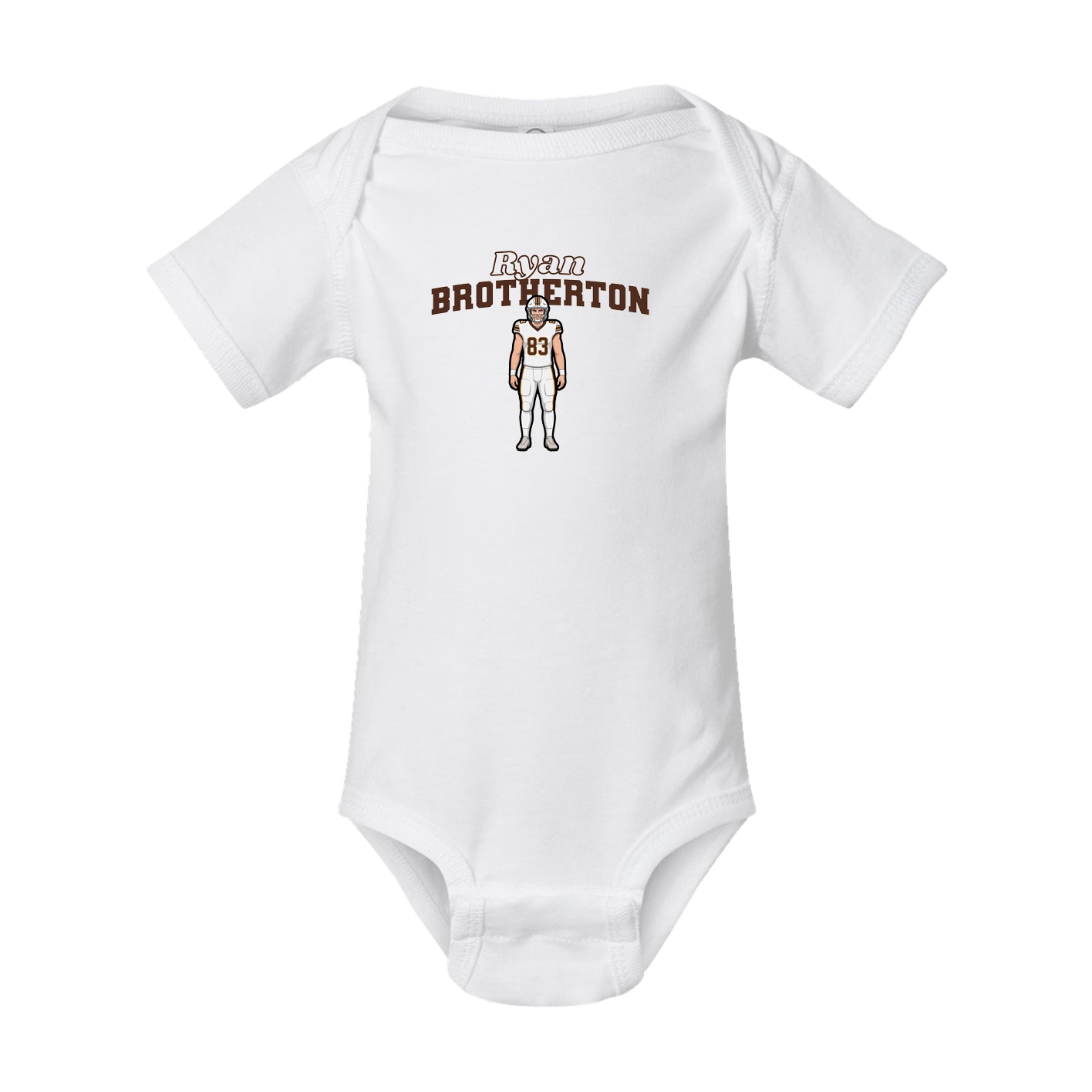 Baby Onesie — Name Arch in White