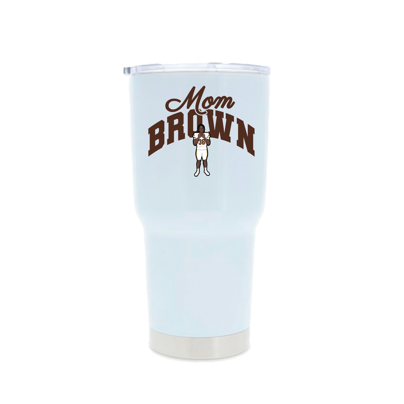 30oz Stainless Steel Tumbler — Mothers Day Arch in White