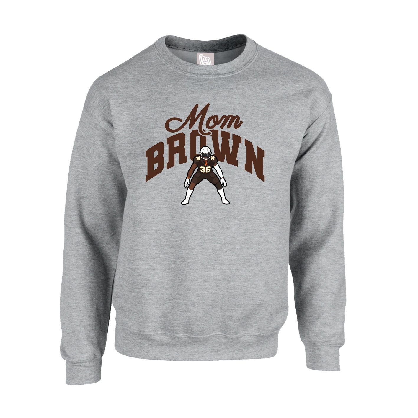 Fleece Crew — Mothers Day Arch in Grey