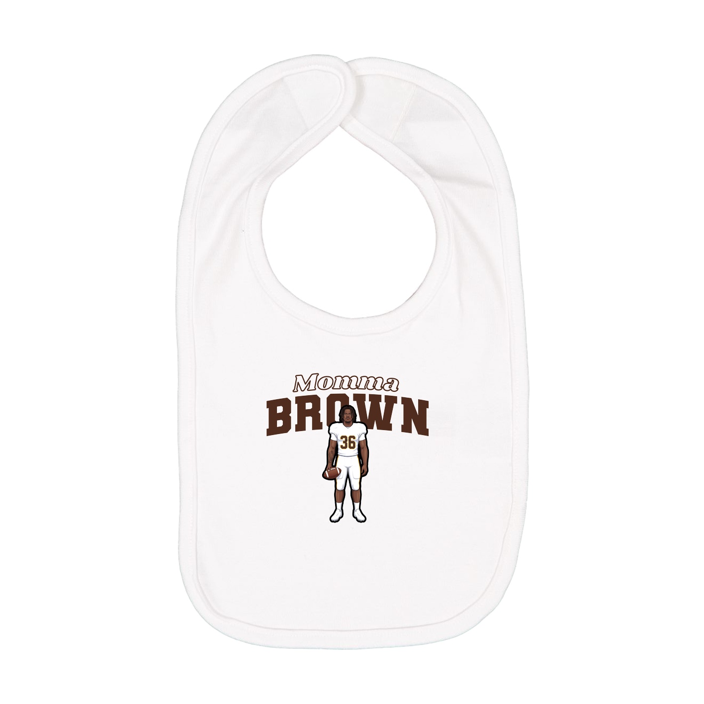 Infant Bib — Mothers Day Block in White