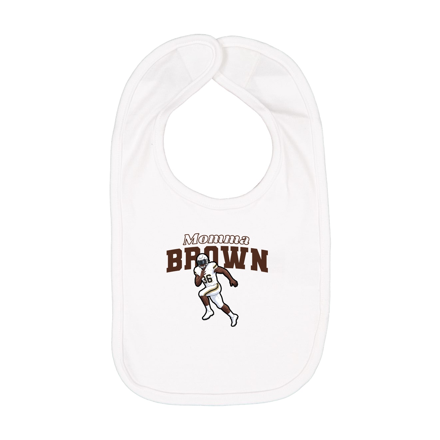 Infant Bib — Mothers Day Block in White