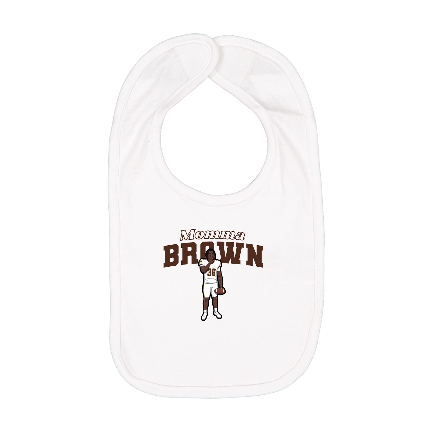 Infant Bib — Mothers Day Block in White