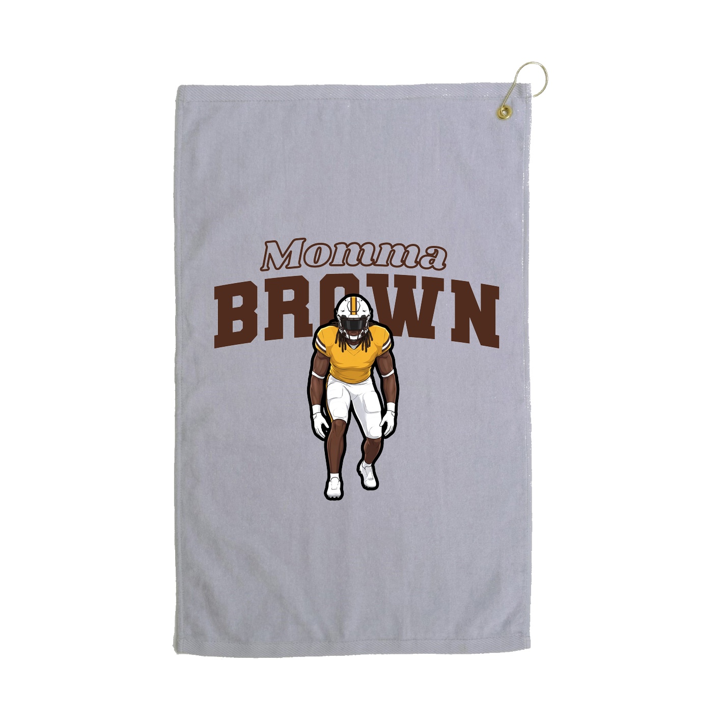 Golf Towel — Mothers Day Block in Grey