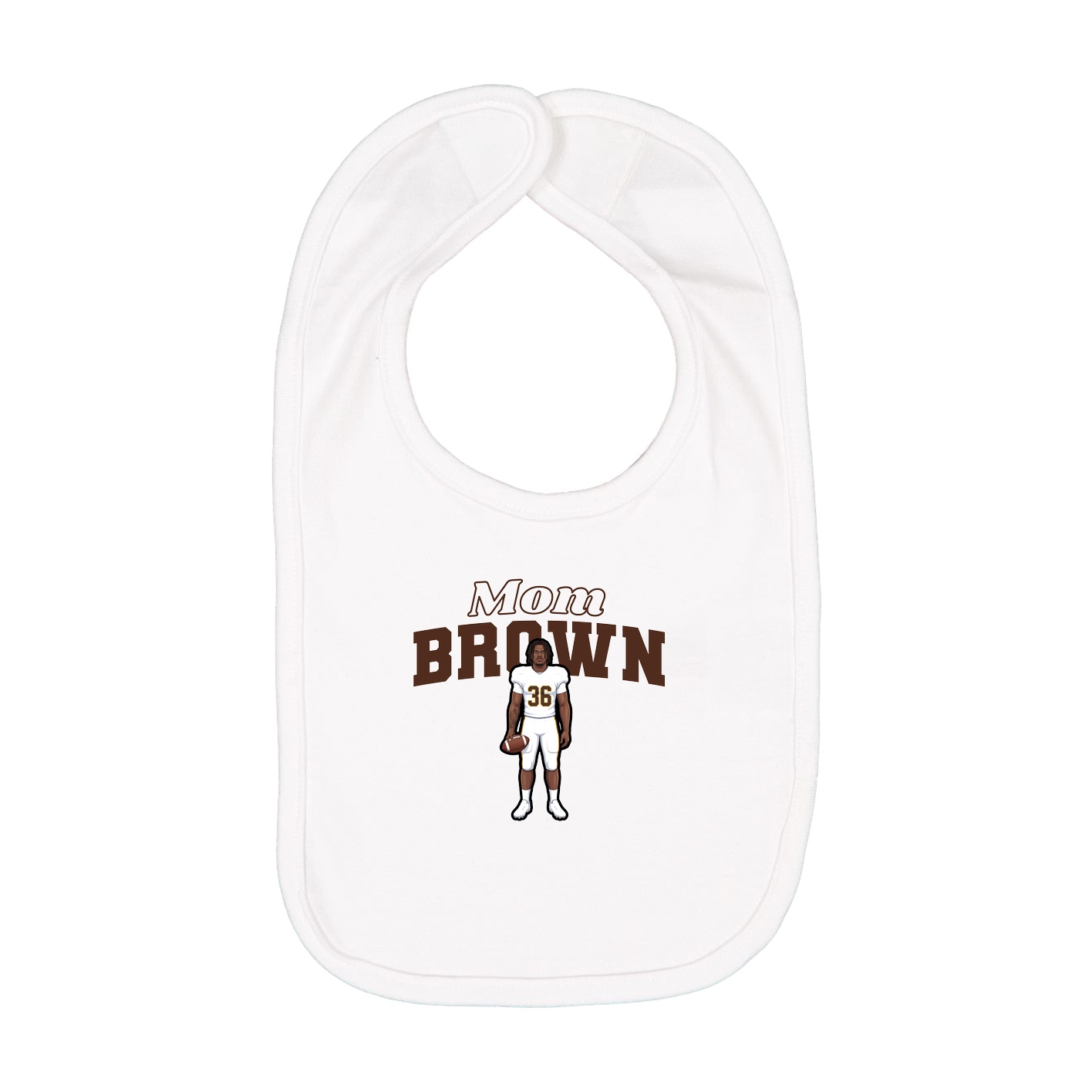 Infant Bib — Mothers Day Block in White