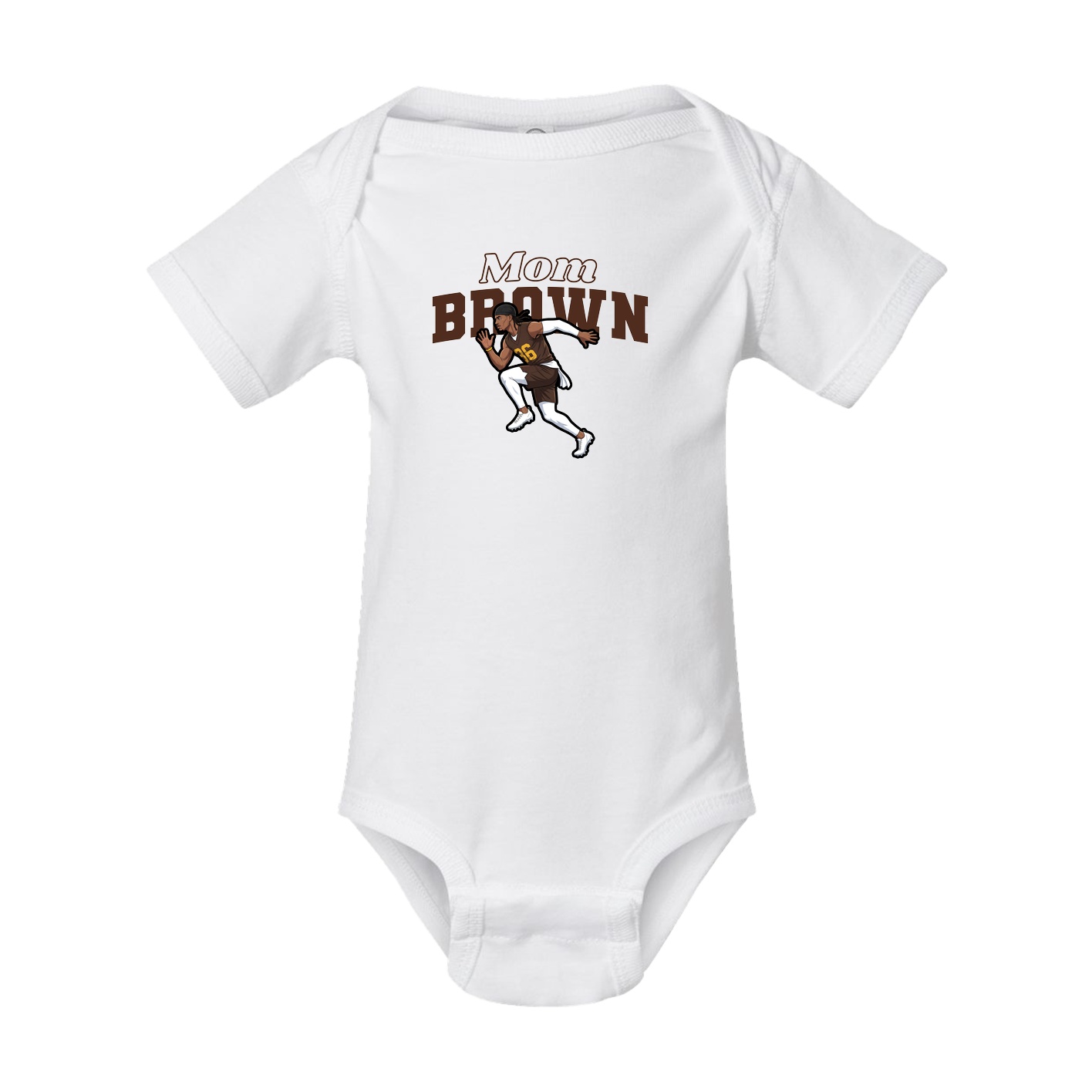 Baby Onesie — Mothers Day Block in White
