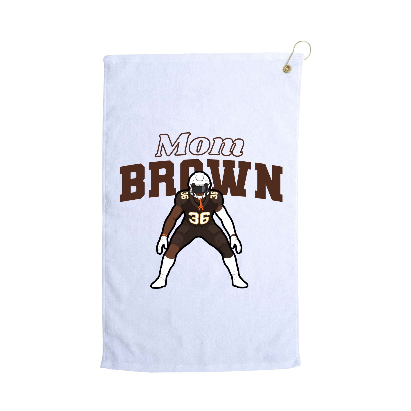 Golf Towel — Mothers Day Block in White