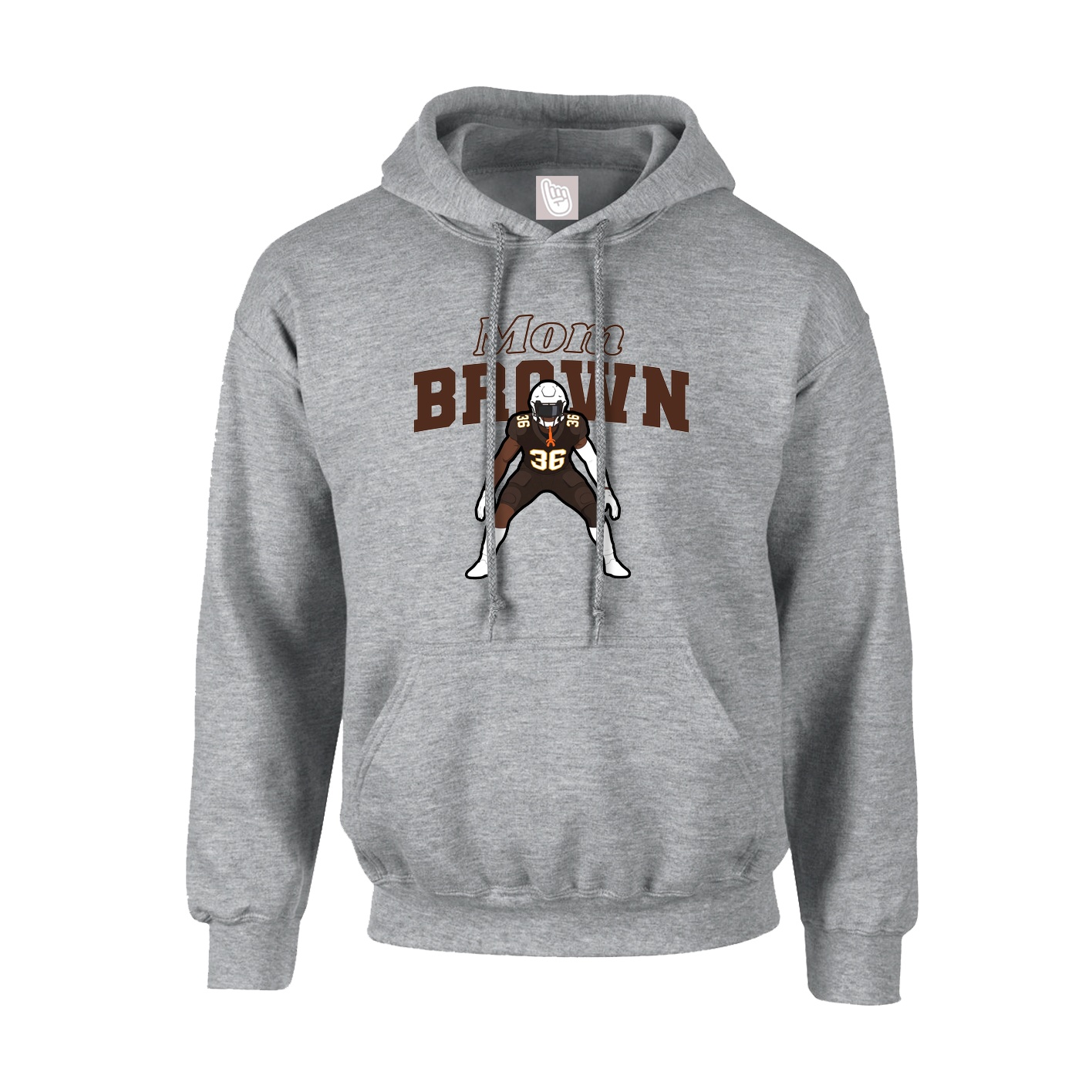 Youth Hoodie — Mothers Day Block in Grey